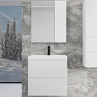 Style Line Мебель для ванной Стокгольм 70 подвесная белый рифленый софт